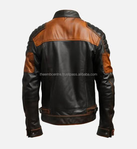 Top Trending Transpirable y Cómodo Precio al por mayor Moda de invierno Oem Diseños Chaqueta de cuero genuino para hombres - Product Image 3