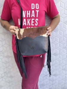 Nuevo Bolso de Mano con Flecos de Piel de Vaca, Bolso Elegante de Cuero Genuino, Oferta, Bolsos Bohemios Multiusos para Mujer - Product Image 4