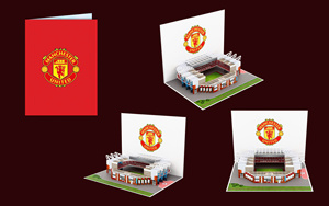 Manchester United 3D Pop-Up Stadium Greeting Card Paper <b>Gift</b> Item Digital Printing Gloss Lamination - Product Image 3