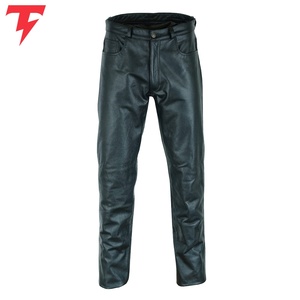 Pantalon en cuir pour homme, décontracté, de haute qualité, taille mi-haute, respirant, léger, pour l'hiver, service OEM, 100% cuir - Product Image 1