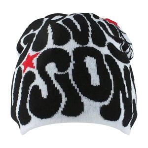 Bonnet Jacquard Côtelé Chaud Personnalisé Sublimé de Haute Qualité en Acrylique/Coton Respirant avec Revers et Motifs à Pois – Vente en Gros - Product Image 3