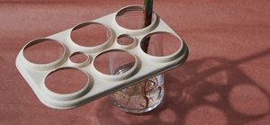 Porta Cervezas Ligero de Pulpa Reciclada para 6 Unidades, Caja Cuadrada Ecológica, Anillos Sin Blanquear, Alternativa a Plástico, Personalizable - Product Image 1