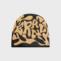 Gorro Unisex OEM Estilo Urbano con Estampado de Letras, Gorro de Invierno de 56-58 cm, Tejido por Computadora, 100% Acrílico, Gorro Elegante para Invierno