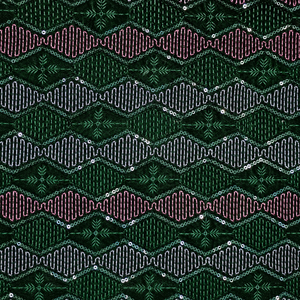 African Velvet Embroidery Fabric Premium <b>Sequin</b> Bead Fashion Textile For Kaftan Dress Boutique And Wholesale Supply Import Zones - Product Image 4