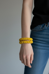 Fashionable High Selling Yellow Moti Pearl Gold Plated <b>Bangles</b> <b>Bracelet</b> Women Designer Jewellery Wedding Wholesale Price <b>Bangle</b> - Product Image 5