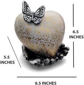 Elite Aluminum Heart Ash <b>Keepsake</b> Urn Funeral <b>Memorial</b> Container Featuring Premium Refined Exterior Craftsmanship - Product Image 2