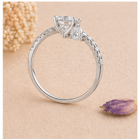 Anillo Toi et Moi con Diamante en Forma de Pera, Oro de 14K/18K, Anillo de Compromiso con Doble Piedra y Banda Pavé, Joyería para Mujer