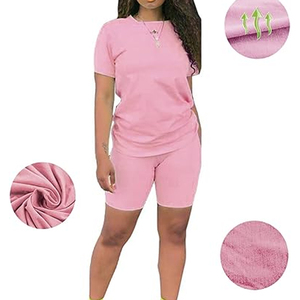 Custom Logo Women Gym Wear Set Europe Popular Fitness Outfit Biker Shorts <b>Tight</b> Top Wholesale Sports Clothing Manufacturer OEM - Product Image 3