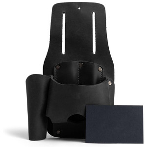 Porte-mètre en cuir pleine fleur de qualité supérieure avec passant de ceinture sécurisé, pochette à outils pour charpentier, électricien, constructeur, chantier, à prix réduit - Product Image 3