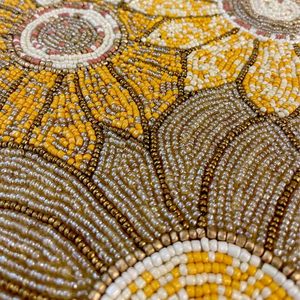 Embroidered Beaded Sunflower <b>Table</b> <b>Runner</b> Floral Rustic Home Decor Washable Hand Wash - Product Image 4