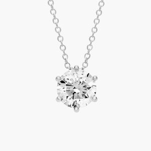 <b>Wire</b> <b>Basket</b> Lab-Grown Diamond Pendant In White Gold - Product Image 1