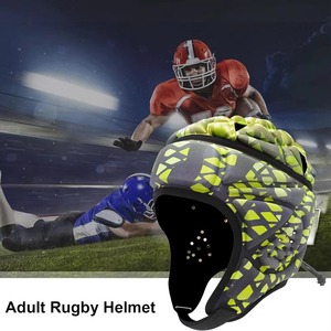 หมวกกันน็อคฟุตบอลอเมริกันแบบนุ่มบุด้วยโพลีเอสเตอร์/ผ้าฝ้าย น้ำหนักเบา ระบายอากาศได้ดี โลโก้แบบซับลิเมชั่น หมวกกันน็อคฟุตบอลสำหรับผู้ชาย - Product Image 3