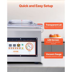 Machine d'emballage sous vide compacte 320W de 1ère génération pour aliments humides, viandes et marinades – Efficace - Product Image 6