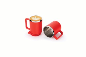 Mug élégant en acier inoxydable pour café et thé, tasse de qualité supérieure avec poignée pour la maison, le bureau, les voyages, cadeau, cuisine, boisson - Product Image 2