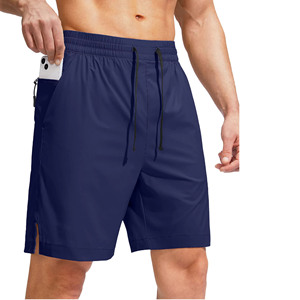 Shorts de jogging décontractés respirants pour hommes avec poches zippées, séchage rapide, pour fitness, entraînement, sport, gym et course à pied - Product Image 1