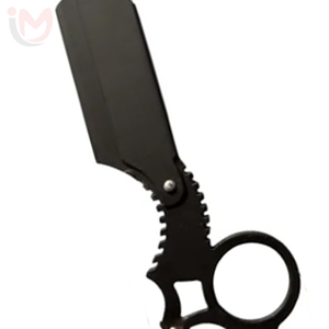 Professional Single Blade Razor Stainless Steel Handle Black Color Barber Shop Use Face Shaving <b>Tool</b> - Product Image 5