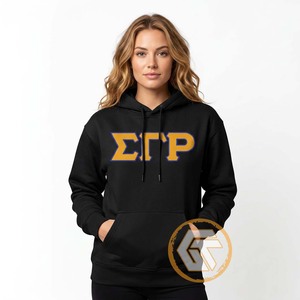 Sweat à capuche personnalisé Sigma Gamma Rho, broderie sur le devant, sororité, coton molletonné écologique de haute qualité, vêtements grecs pour femmes - Product Image 2