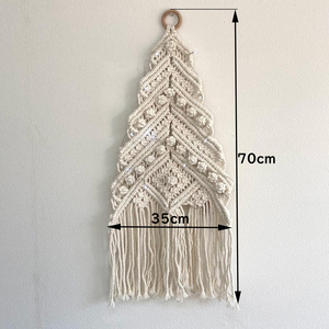 Offre Spéciale 2024 blanc/gris Macramé arbre tapisserie-tissé un par un en utilisant l'exportation de coton biologique du Vietnam - Product Image 2