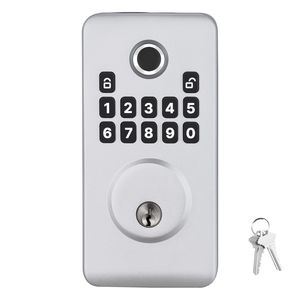 Serratura Elettronica Biometrica con Impronta Digitale e Blocco Automatico, Codice Monouso Anti-Spia, Design Ergonomico per Porte in Legno - Product Image 1