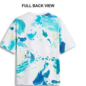 เสื้อยืดแฟชั่นทรงโอเวอร์ไซส์ ใส่สบาย ระบายอากาศได้ดี ผ้าฝ้าย 100% สไตล์ลำลองสำหรับผู้ชาย ใส่ได้ทุกวัน พร้อมโลโก้ด้านหน้า - Product Image 6