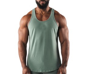 Men Tank Top Performance Training Vest Quick Dry Material Men Tank Top Stretch Cotton Gym Vest Athletic Fit Men Tank Top - Product Image 1