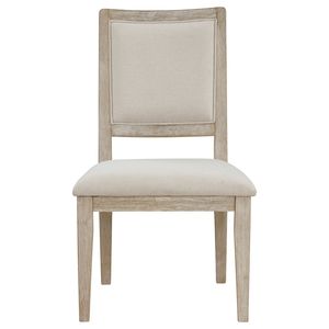 Set Verdugo di 2 sedie da pranzo imbottite bianche effetto invecchiato - Product Image 5