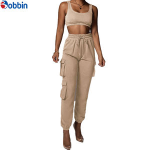 Conjunto Deportivo de Verano para Mujer, Estilo Hip Hop, 2 Piezas, Ecológico, Pantalones Cargo, Venta Caliente, Personalizado, de Alta Calidad - Product Image 5