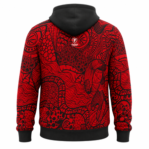 Sweat-shirt de sport pour homme personnalisé par sublimation, imprimé graphique rouge, pull d'entraînement, sweat-shirt de gym respirant, sweat-shirt d'entraînement athlétique - Product Image 2