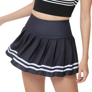 Shorts de sport et de yoga personnalisés avec logo, avec jupe respirante et poche, doublure plissée pour le golf, le badminton et le tennis - Product Image 2