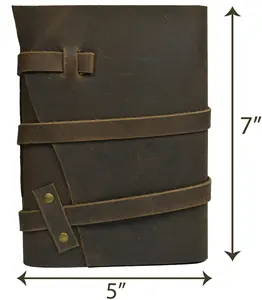Relógios personalizados de couro antigo, diário para notebook de couro, livro de viagem, com cinto de couro para homens e mulheres
