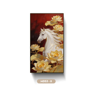 Peinture sur soie de chevaux au galop de la marque HALO, artisanat mural peint à la main au Vietnam, décoration intérieure, fabriqué au Vietnam, vente chaude - Product Image 1