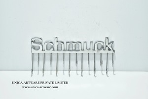 Modern Metal <b>Wall</b> <b>Hooks</b> Schmuck Word Design Decorative Hanging Rack for Jewelry <b>Keys</b> & Accessories Organizer for Export Price - Product Image 6