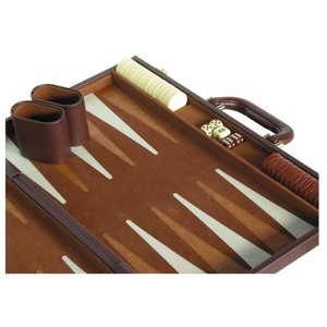 Juego de Backgammon de Cuero Premium, Juego de Mesa Clásico, Maletín de Lujo Portátil, Maleta de Viaje, Juegos de Backgammon para Adultos - Product Image 4