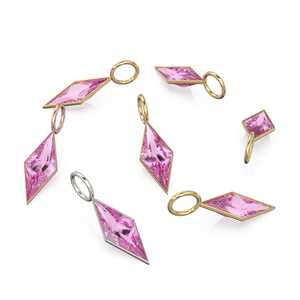 Colgante de Turmalina en Oro Amarillo Sólido de 18k / Piedra de Nacimiento de Febrero / Amuleto de Gema Rosa Natural con Engaste - Product Image 2