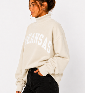 Sudadera ecológica 100% algodón con cuello simulado, impresión frontal personalizada con logotipo, jersey de forro polar extragrande para mujer - Product Image 5