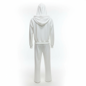 Conjunto de sudadera con capucha y cremallera de alta calidad personalizado, 400gsm, tejido French Terry grueso, con logotipo bordado personalizado, disponible en varios colores. - Product Image 2