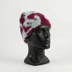 Gorro de Mohair Personalizado con Logotipo OEM y ODM para Hombre, Gorro Deportivo Tejido Cálido para Invierno, Gorro de Mohair Afelpado para Exteriores - Product Image 1