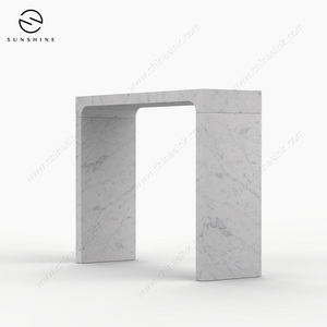 Sunshine Marble <b>Console</b> <b>Table</b> Minimalist Modern <b>Entry</b> Living Room Furniture Stable Leg Design - Product Image 5