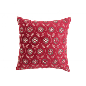 เบาะรองนั่งแบบปักผ้าคอตตอนนิ่มลายดอกไม้ดีไซน์แบบคอตั้งขนาด20x20นิ้วทำมือสุดหรูเนื้อผ้าผสมคอ100% - Product Image 2