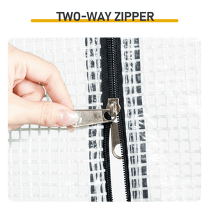 Serra Pieghevole 8x12ft in Plastica con Tubi in Ferro Verniciato e Rete in PE, Bianca, per Giardino - Product Image 4