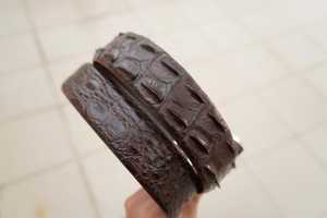 Ceinture en cuir véritable faite à la main, boucle en laiton marron, style décontracté respirant, artisanat durable, cadeau de mariage/anniversaire, World Craft - Product Image 3