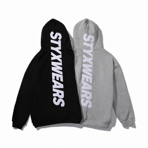 Sudadera con Capucha Bordada con Letras Artísticas, Logotipo en Relieve 3D Personalizado, Sudadera Unisex Extra Grande, Estilo Urbano, OEM, ODM, Venta al Por Mayor - Product Image 2