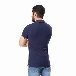 Polo pour homme à manches courtes, style classique, tricoté, coupe ajustée, col rabattu, séchage rapide, personnalisable par impression et broderie - Product Image 4