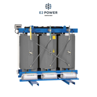 Transformateur sec triphasé E2 en résine époxy, 30kVA-2500kVA, 50Hz, 400V, transformateur d'isolement pour distribution