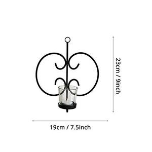 Applique murale décorative en métal noir, design cœur élégant, construction durable, lumière chaleureuse, idéale pour la décoration du salon et de la chambre - Product Image 3