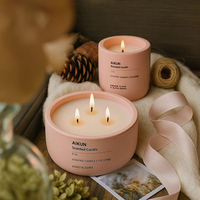 Bougie d'aromathérapie à la cire naturelle AIKUN aux baies chaudes et à la fleur d'oranger, bougie parfumée à combustion lente, vente en gros