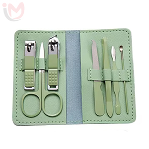 7-in-1 Luxury Manicure Pedicure Care <b>Set</b> Carbon Steel <b>Nail</b> Clipper File Scissors with PU Case - Product Image 1