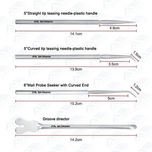 Kit complet d'instruments médicaux éducatifs pour étudiants, modèle en acier inoxydable, outil de pratique de la suture, formation chirurgicale - Product Image 4