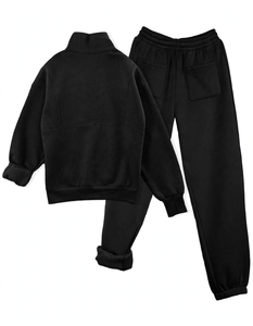 Sudadera Corta con Capucha Personalizada con Logotipo, 100% Algodón, Transpirable, Informal, Unisex, para Exteriores, con Media Cremallera y Cuello Alto de Forro Polar - Product Image 3