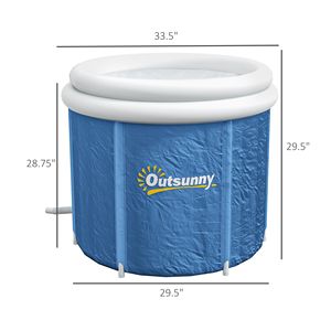 Dark Blue <b>Portable</b> Ice <b>Bath</b> Therapeutic Tub with Thermo Lid Cold Plunge Tub for Athlete Recovery Accessory Product - Product Image 2